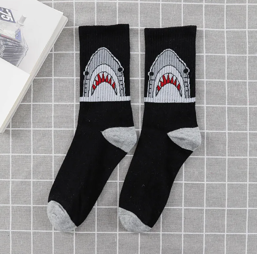 Shark Street-Style Socks (One Pair)