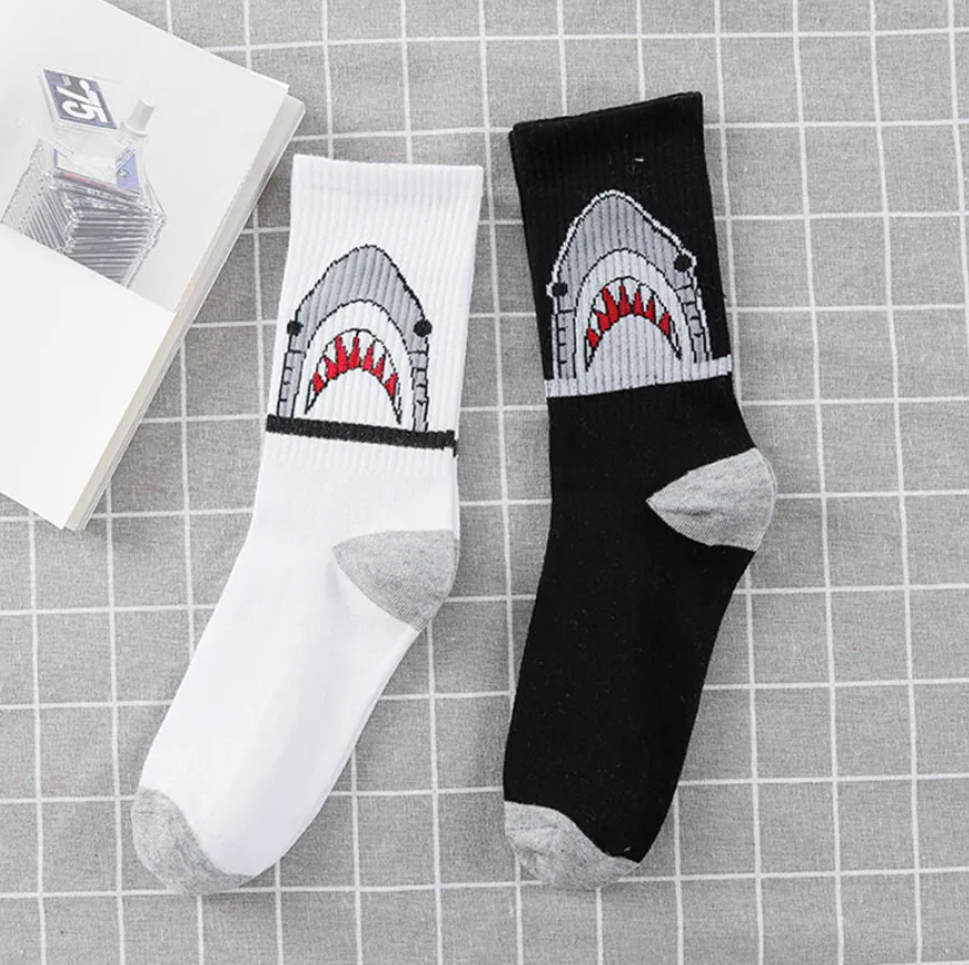 Shark Street-Style Socks (One Pair)