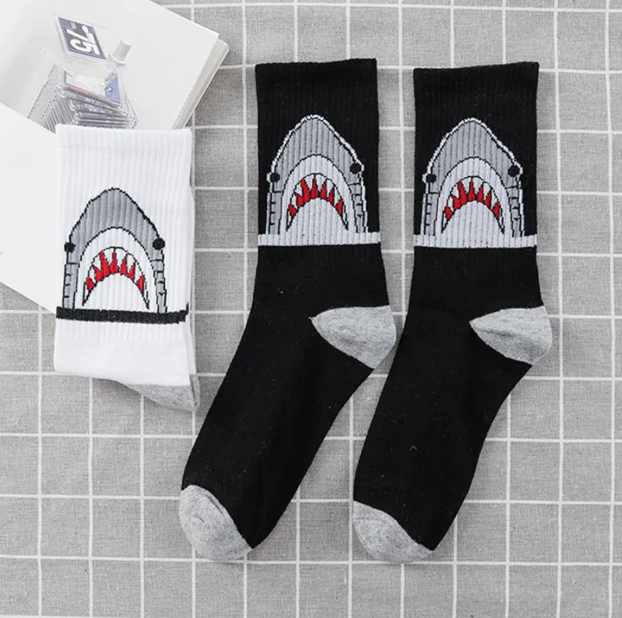 Shark Street-Style Socks (One Pair)