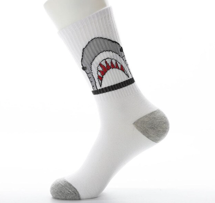 Shark Street-Style Socks (One Pair)